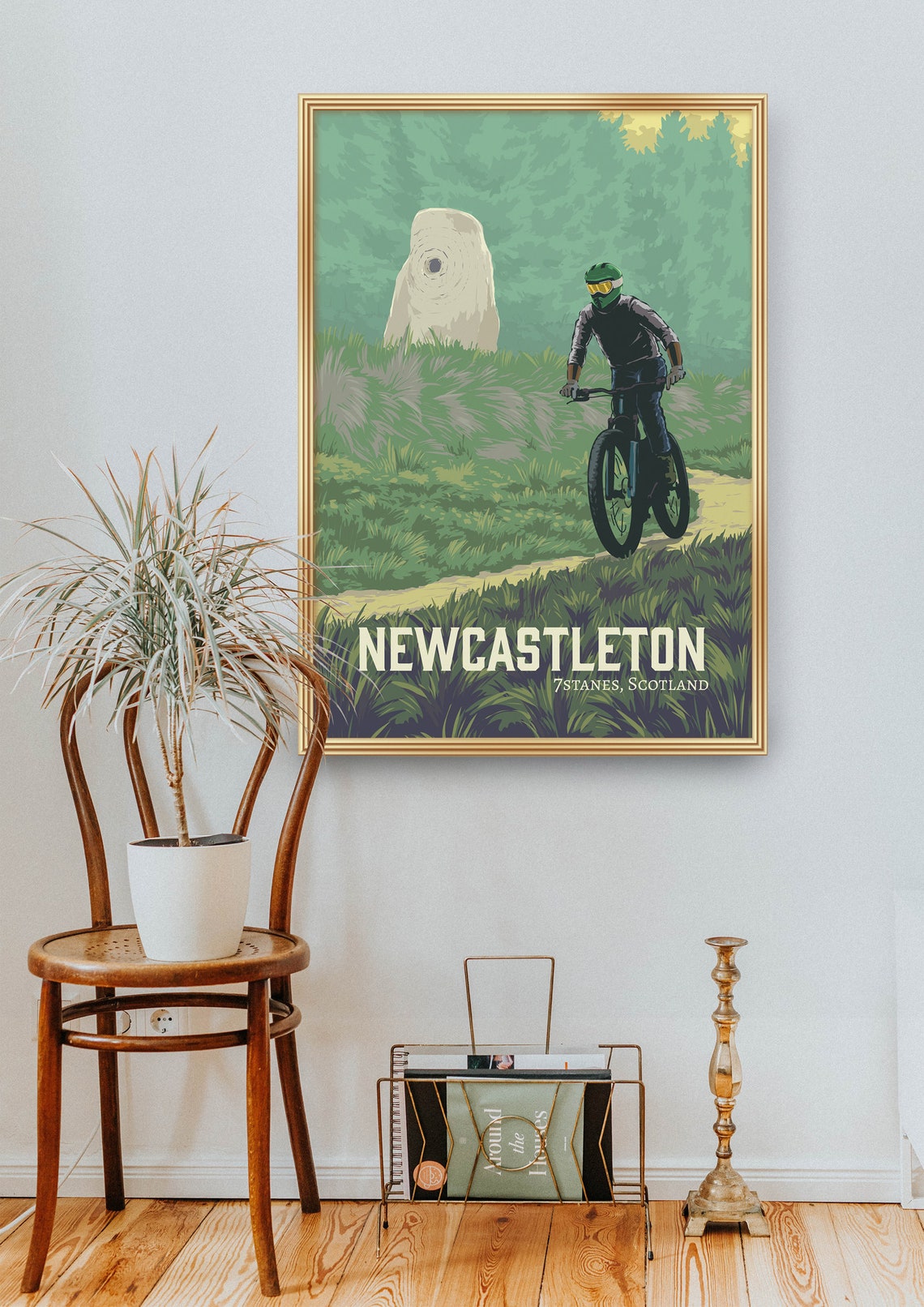 Newcastleton 7stanes Scotland Forest Trail Mountain Bike Poster - Image 2