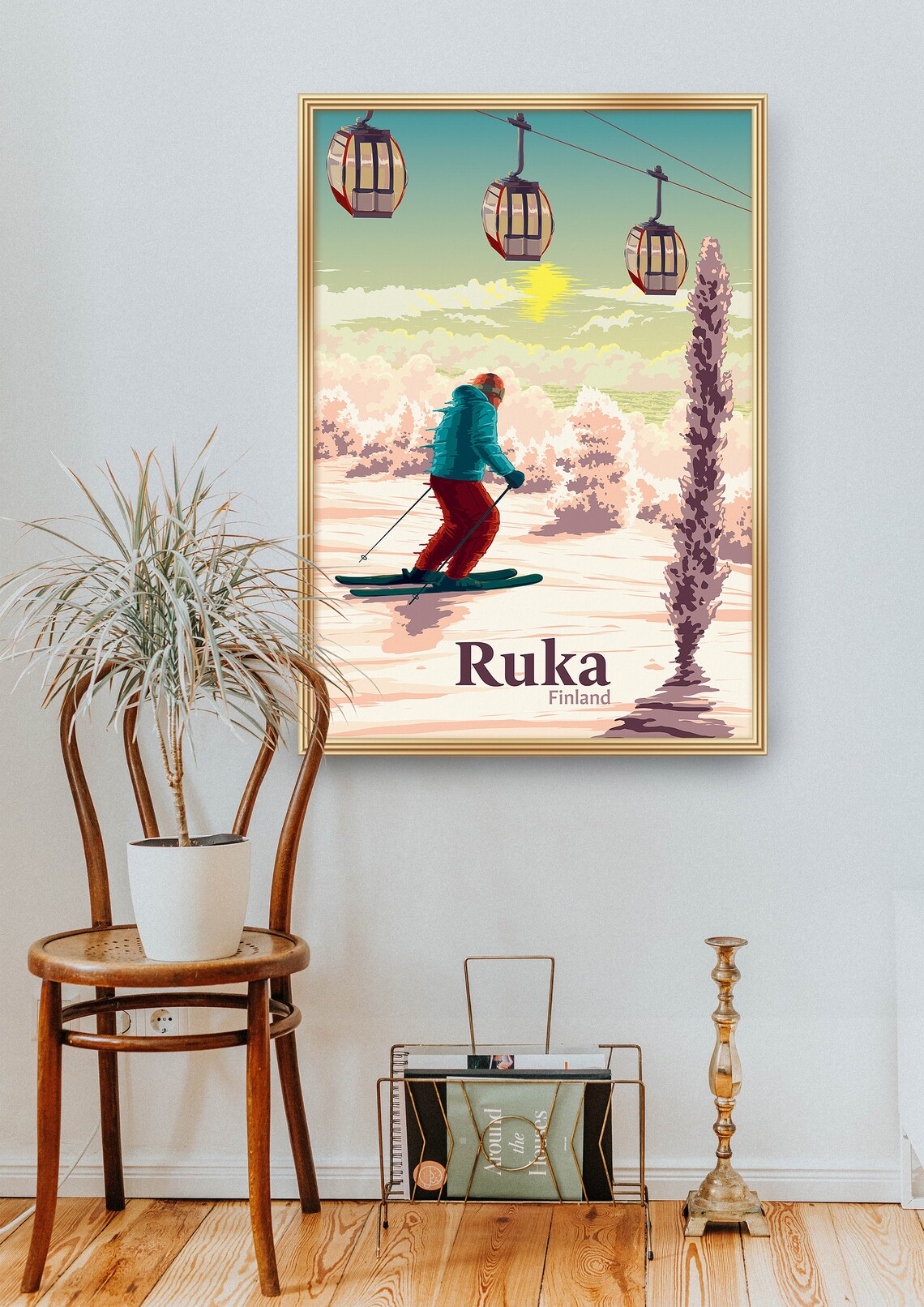 Ruka Finland Travel Poster, Skiing and Lapland - Image 2