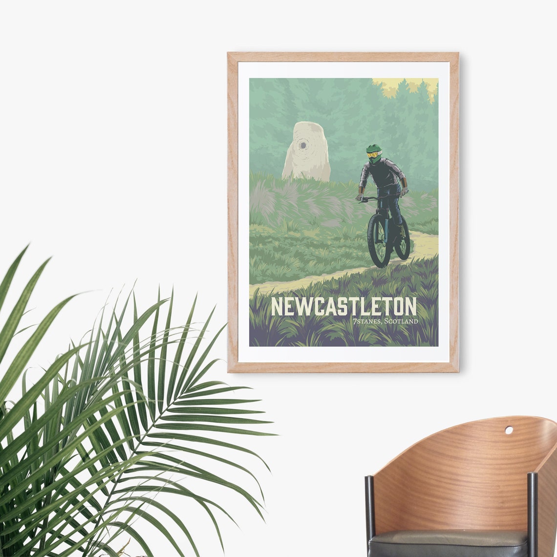 Newcastleton 7stanes Scotland Forest Trail Mountain Bike Poster - Image 3
