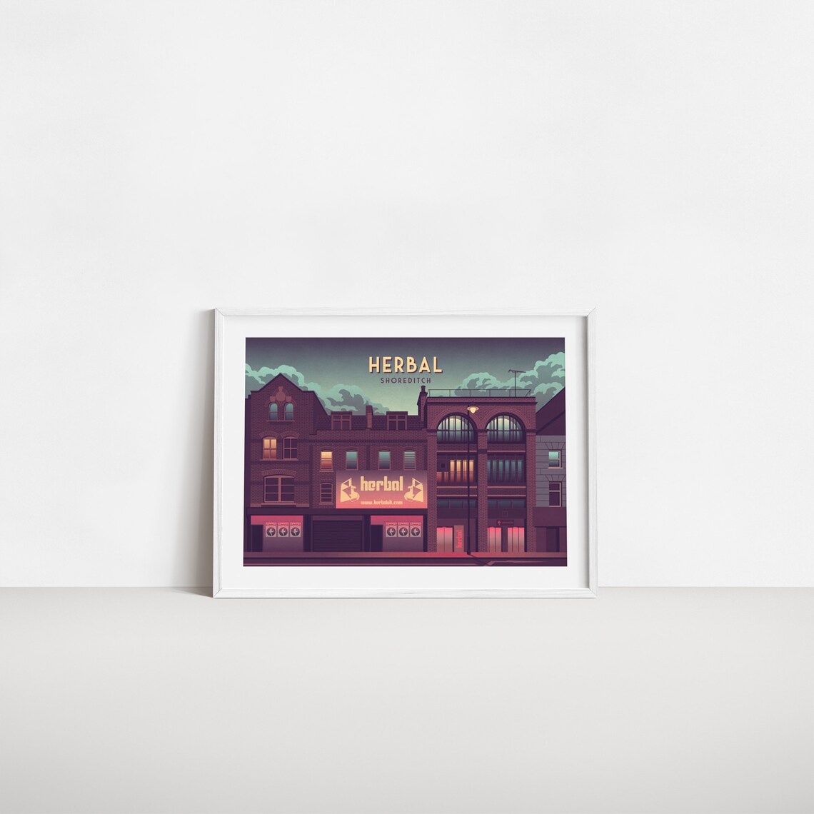 Herbal Shoreditch London Brick Nightclub Building Art Poster - Image 2