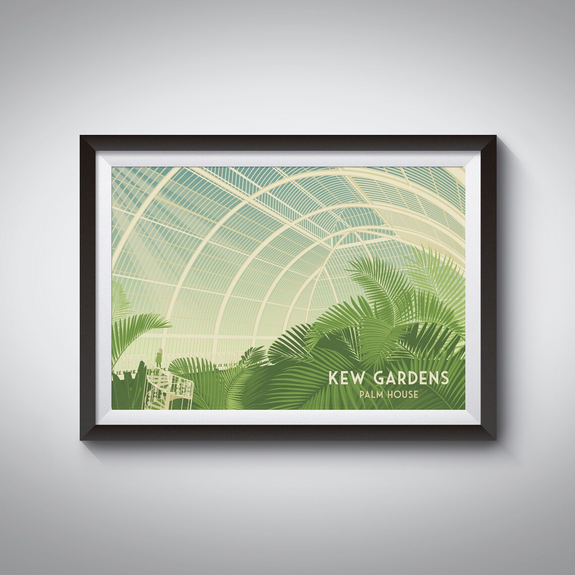 Kew Gardens Poster, Vintage Travel Poster Art Print