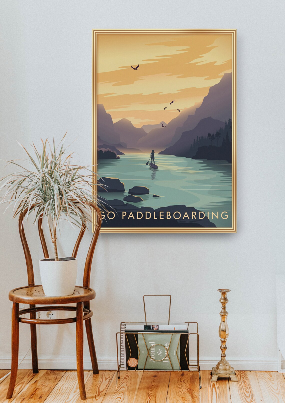 Go Paddle Boarding Travel Poster, Outdoor Adventure - Image 2
