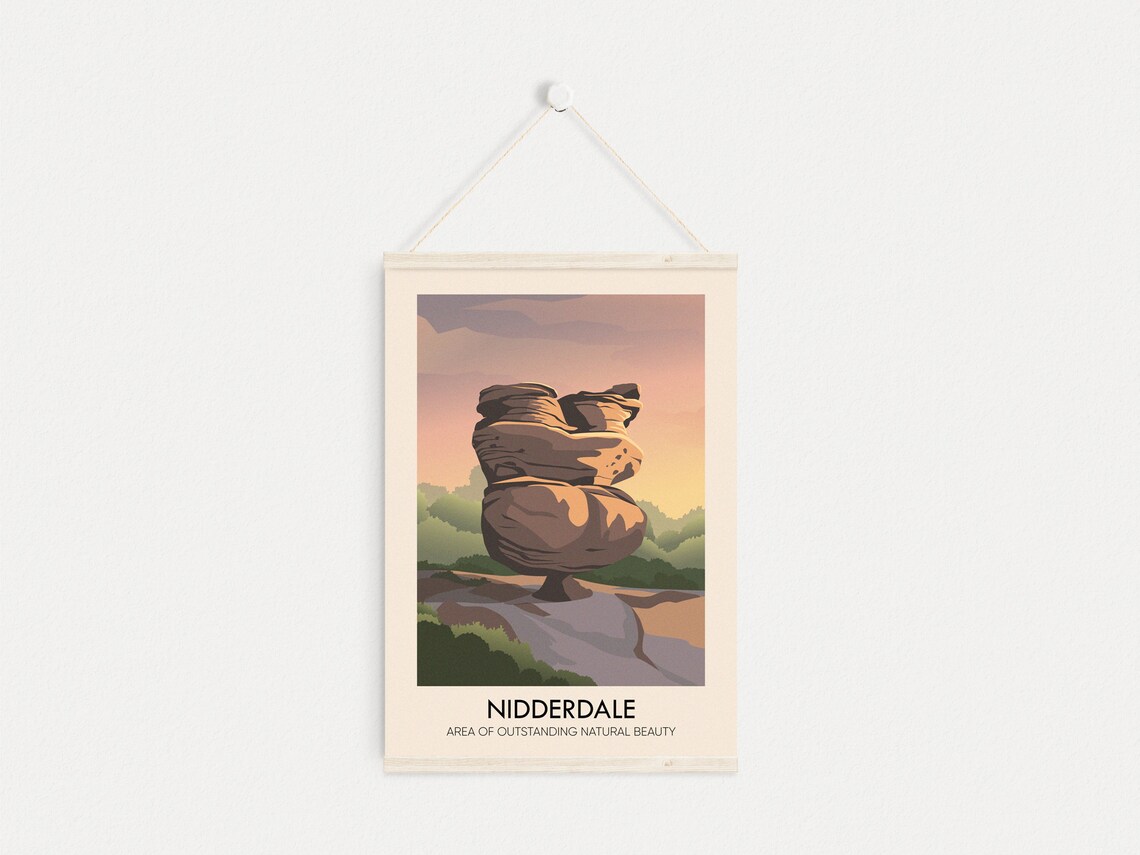 Nidderdale AONB Vintage Travel Poster, Yorkshire Dales - Image 4