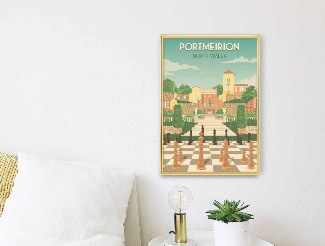 Portmeirion Travel Poster, North Wales Village - Image 3