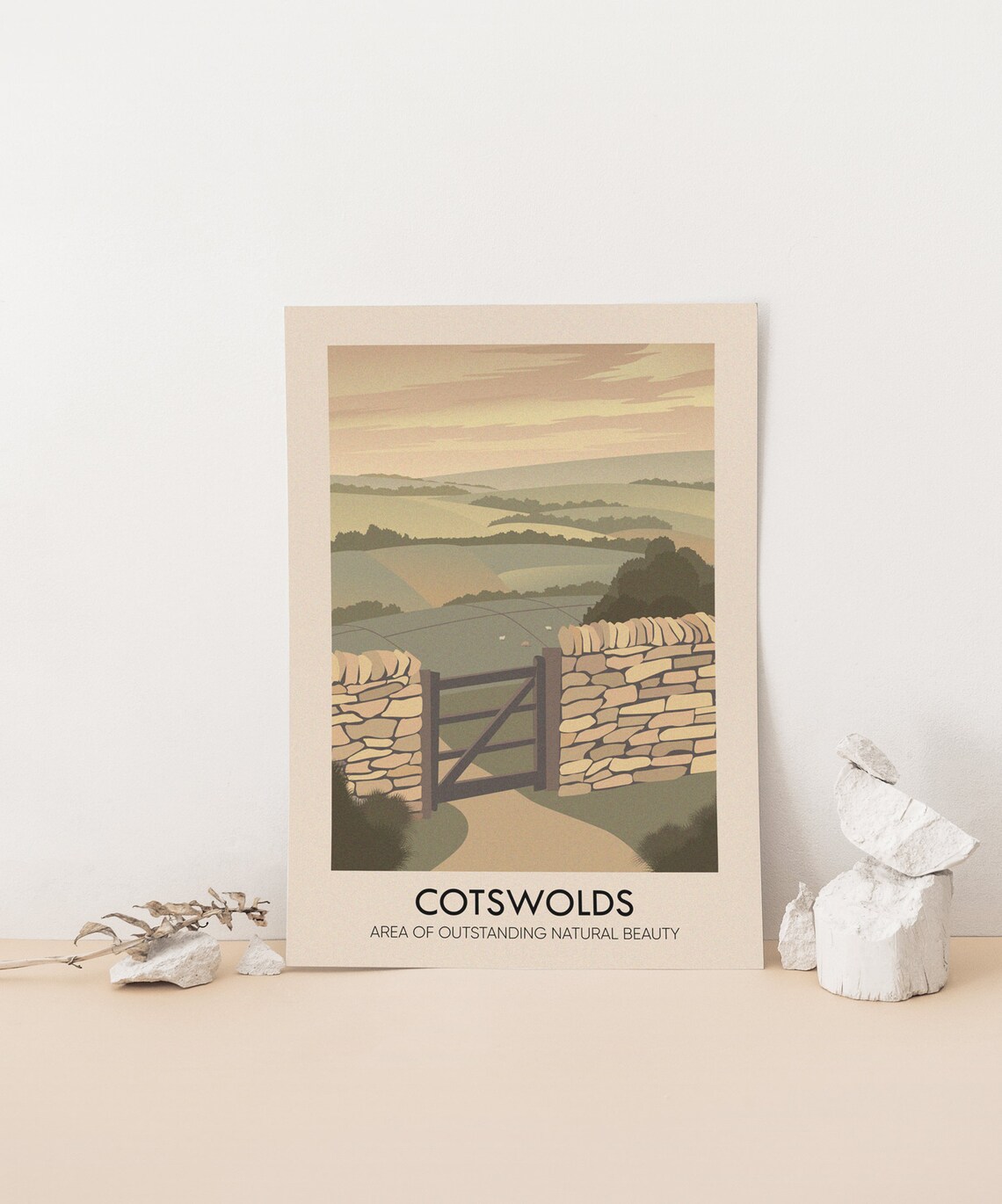 Cotswolds AONB Vintage Travel Print, Bibury - Image 4