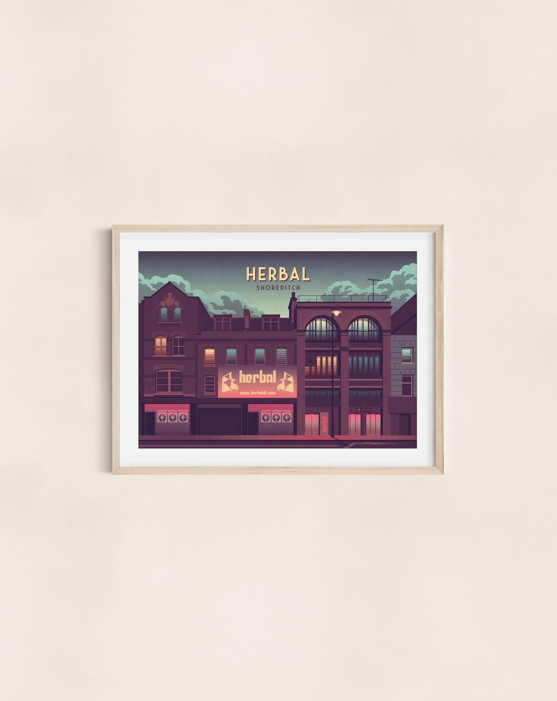 Herbal Shoreditch London Brick Nightclub Building Art Poster - Image 3