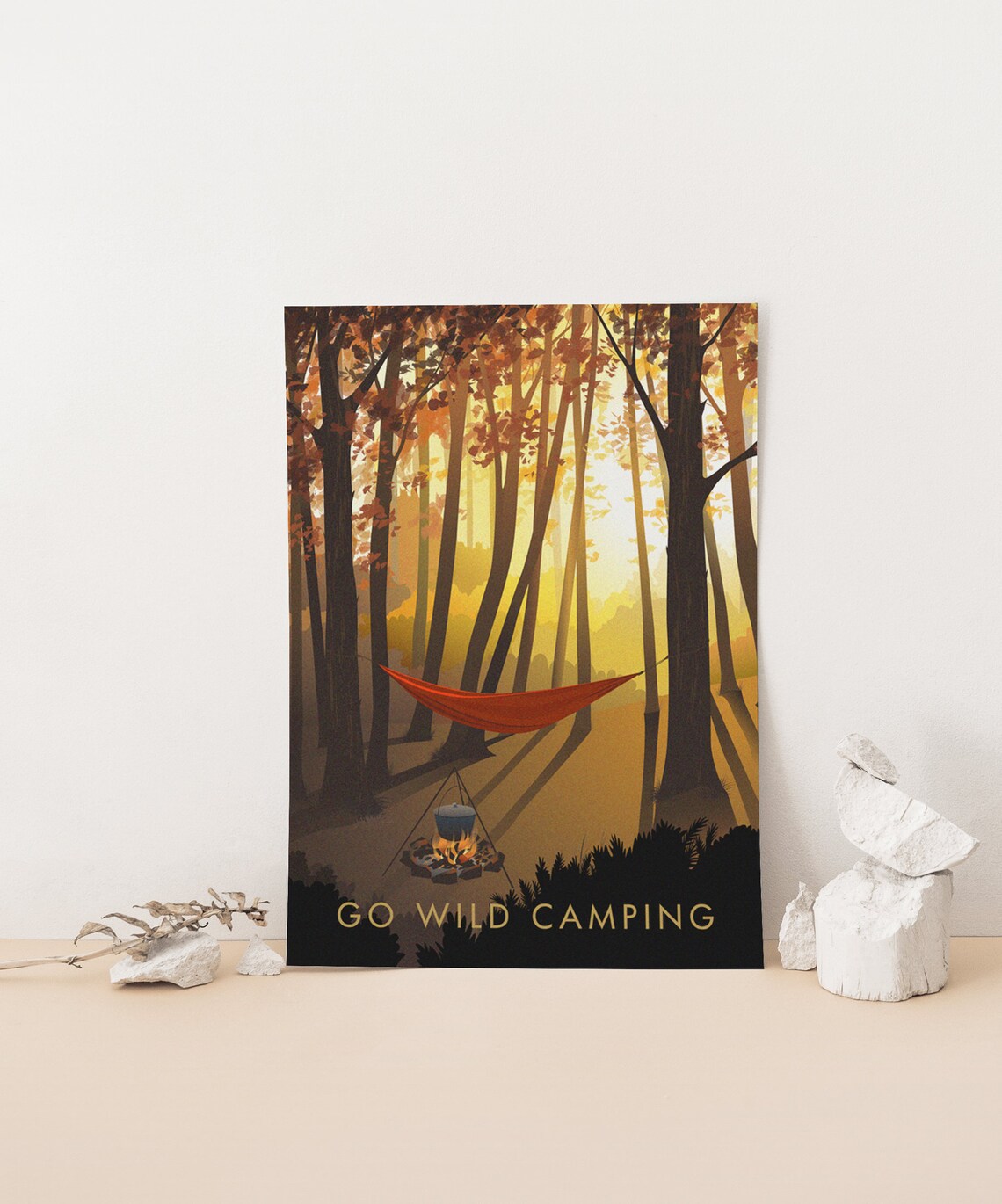Go Wild Camping Vintage Travel Poster - Image 4