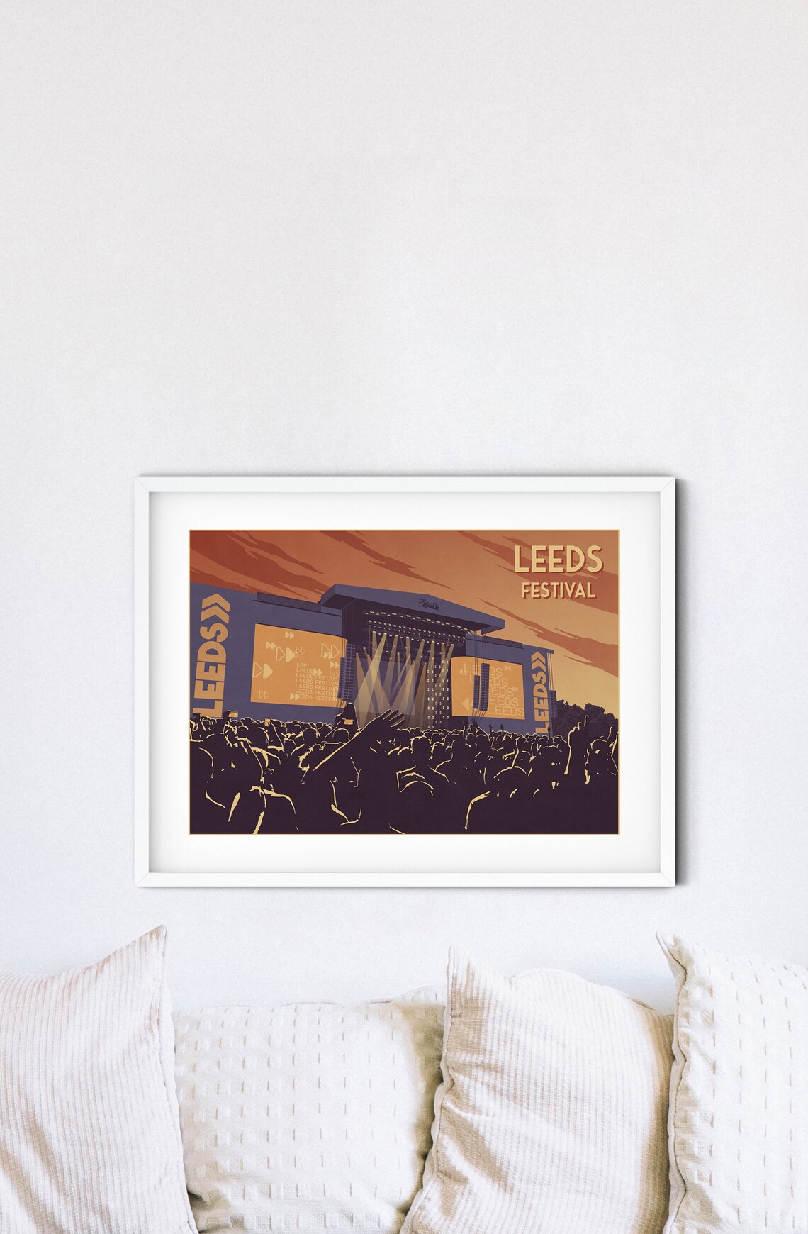 Leeds Festival Poster Print, Music Festival Art Deco - Image 4