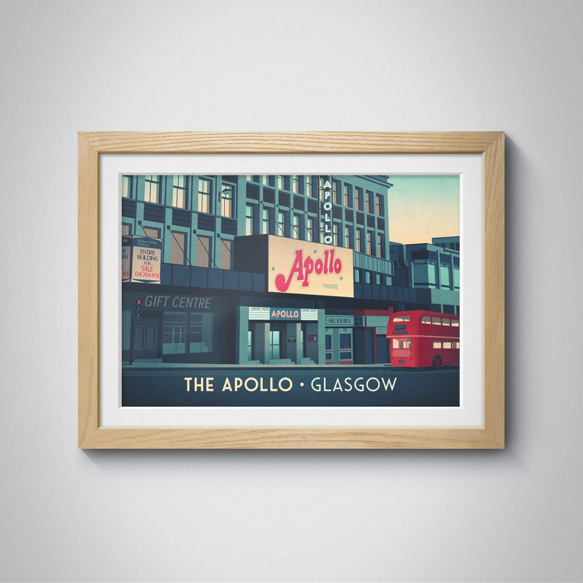Glasgow Apollo Poster Scotland Nightlife Iconic Music Venue Wall Art Vintage Concert Poster Decor Glasgow Nightclub Apollo Nightclub - Image 3