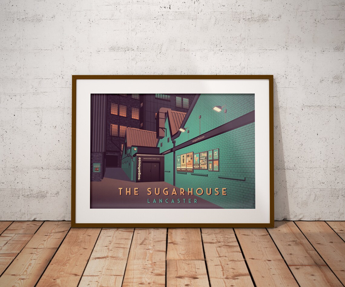 Sugarhouse Nightclub, Lancaster Vintage Travel Poster - Image 4