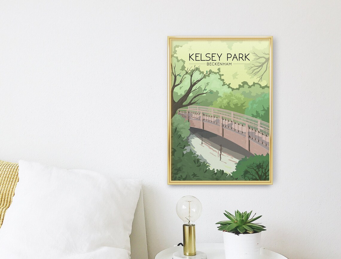 Kelsey Park London Vintage Travel Poster, Beckenham - Image 3