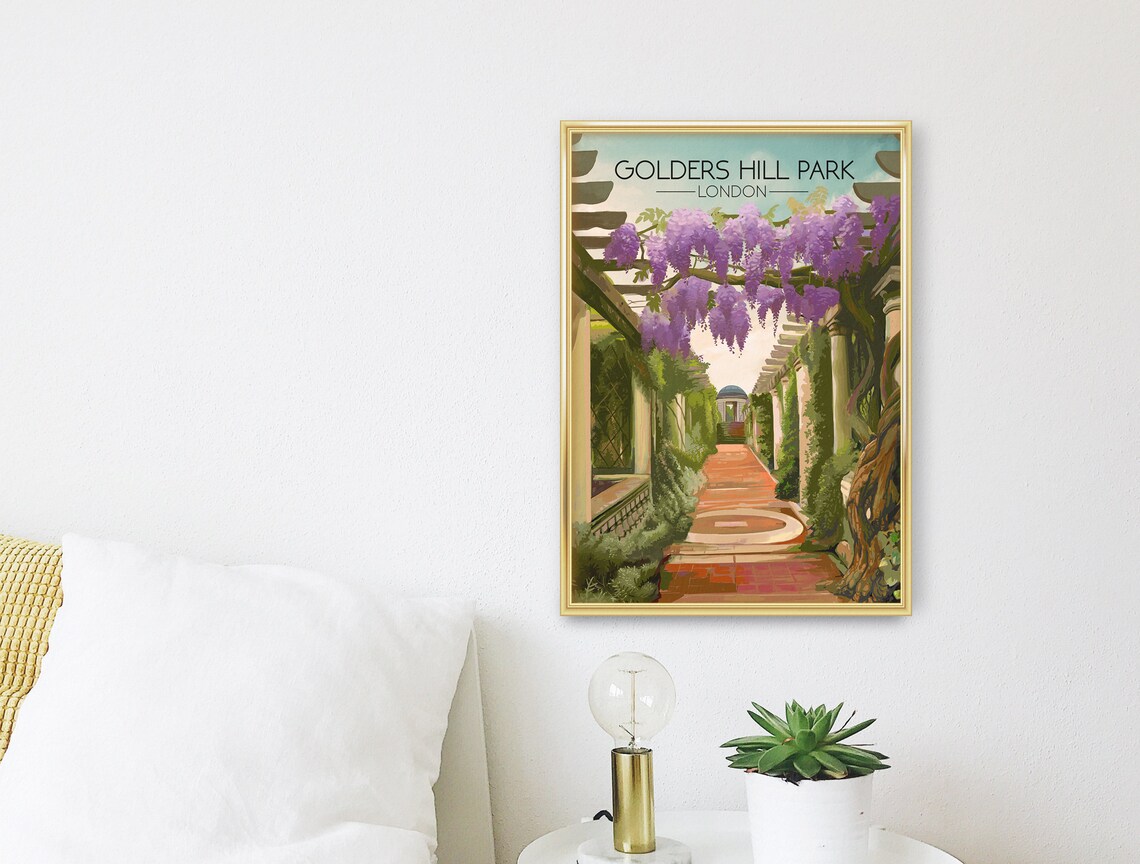 Golders Hill Park London Travel Poster Print - Image 3