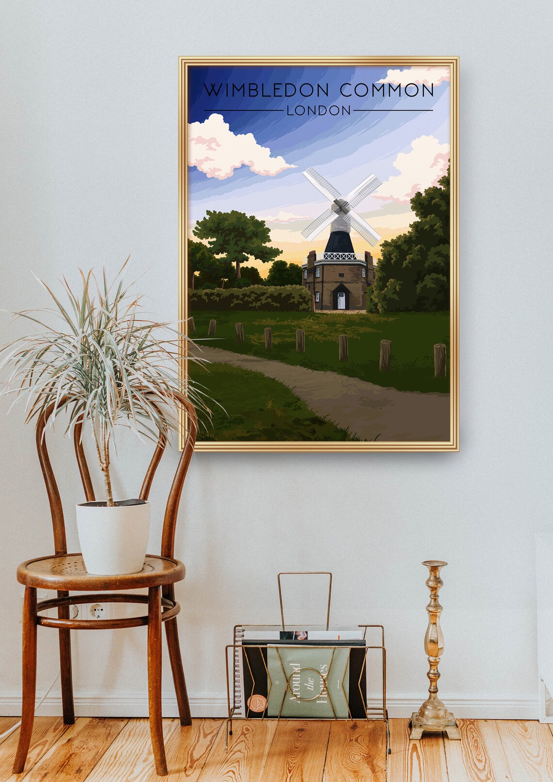 Wimbledon Common London Vintage Retro Travel Poster - Image 2