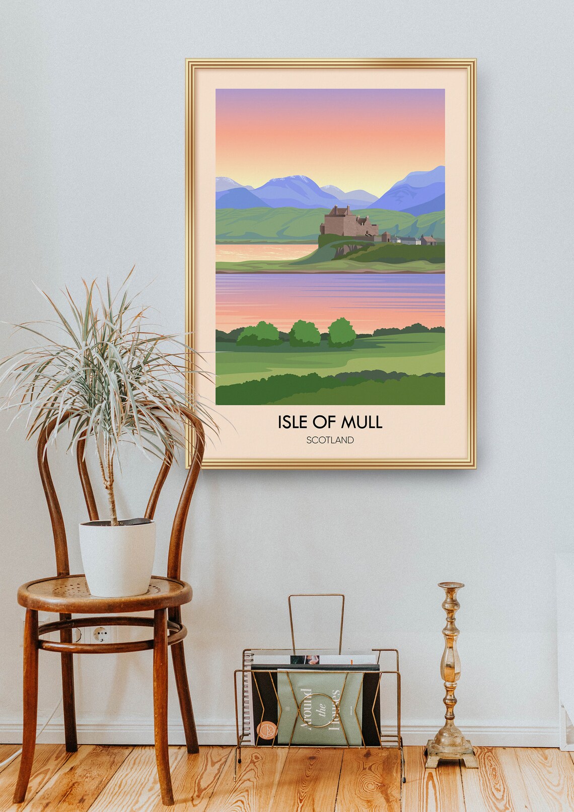Isle Of Mull Sunset Vintage Scottish Island Castle Travel Poster - Image 2