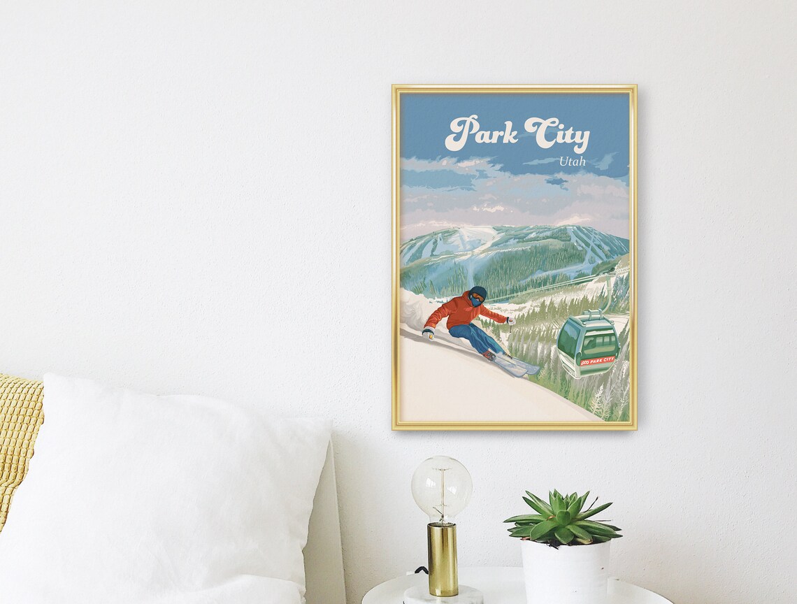 Park City Utah Vintage Travel Poster Art Print - Image 3