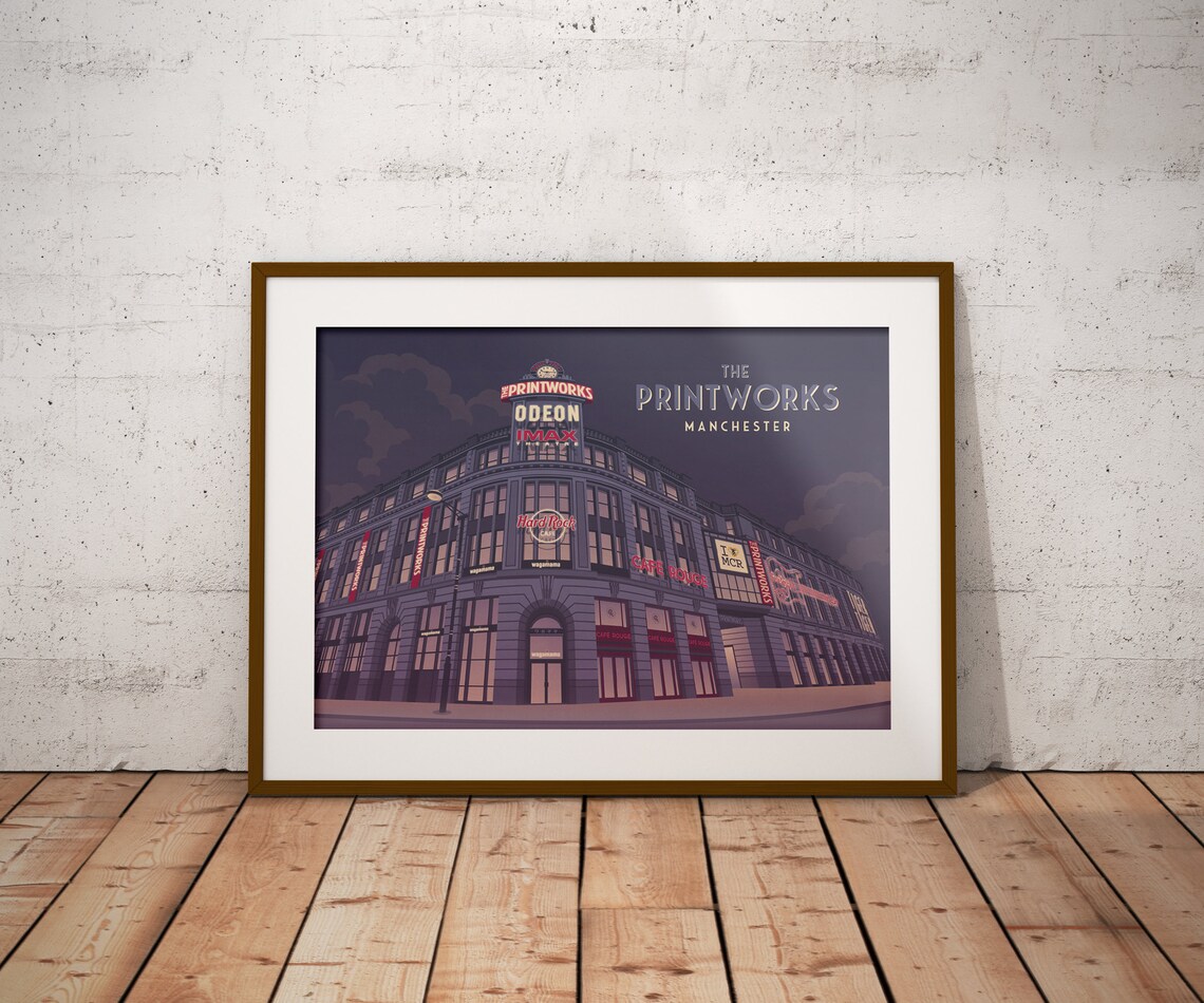 Manchester Travel Poster, Odeon Cinema and Hacienda - Image 4
