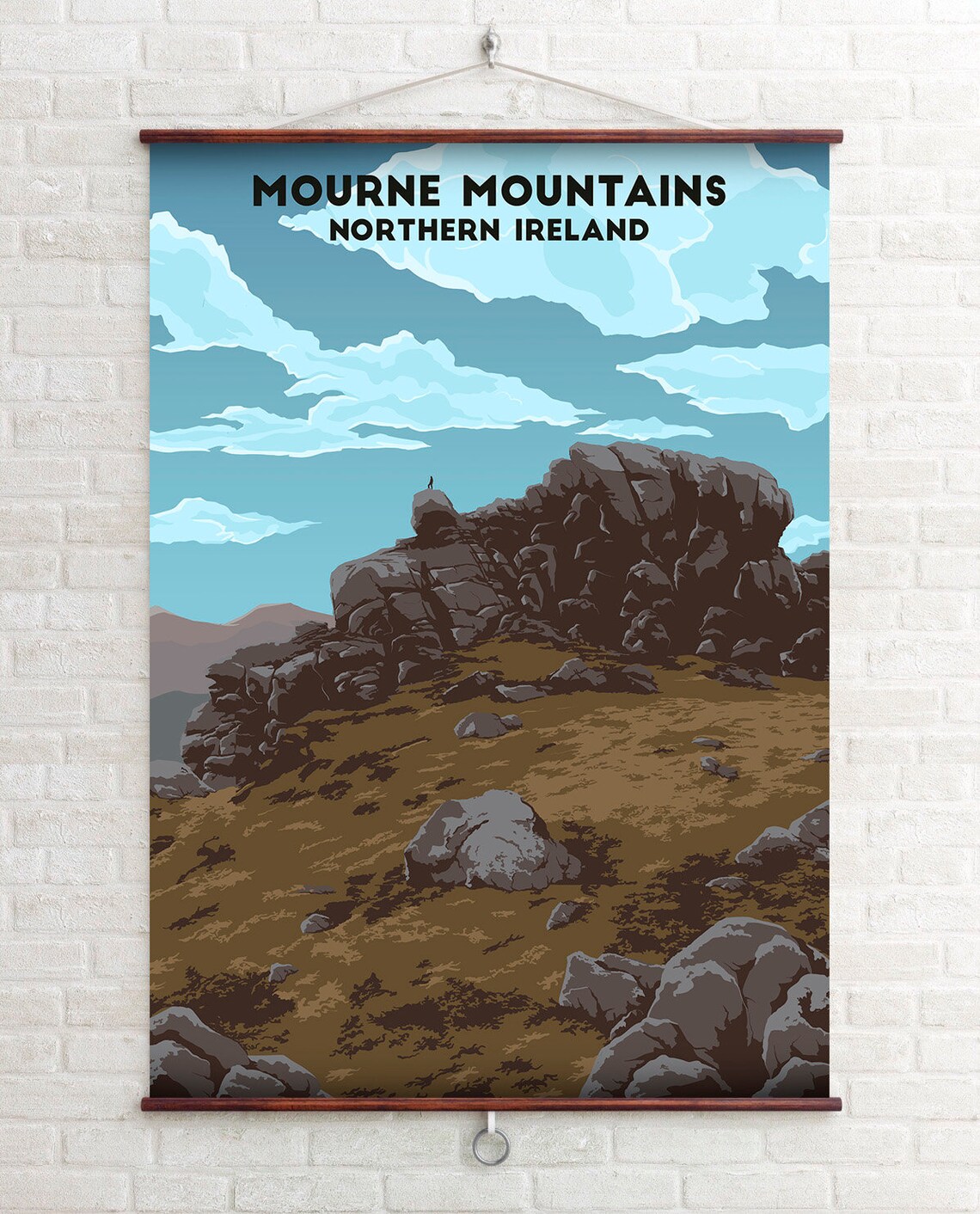 Mourne Mountains Travel Poster, Northern Ireland - Image 4