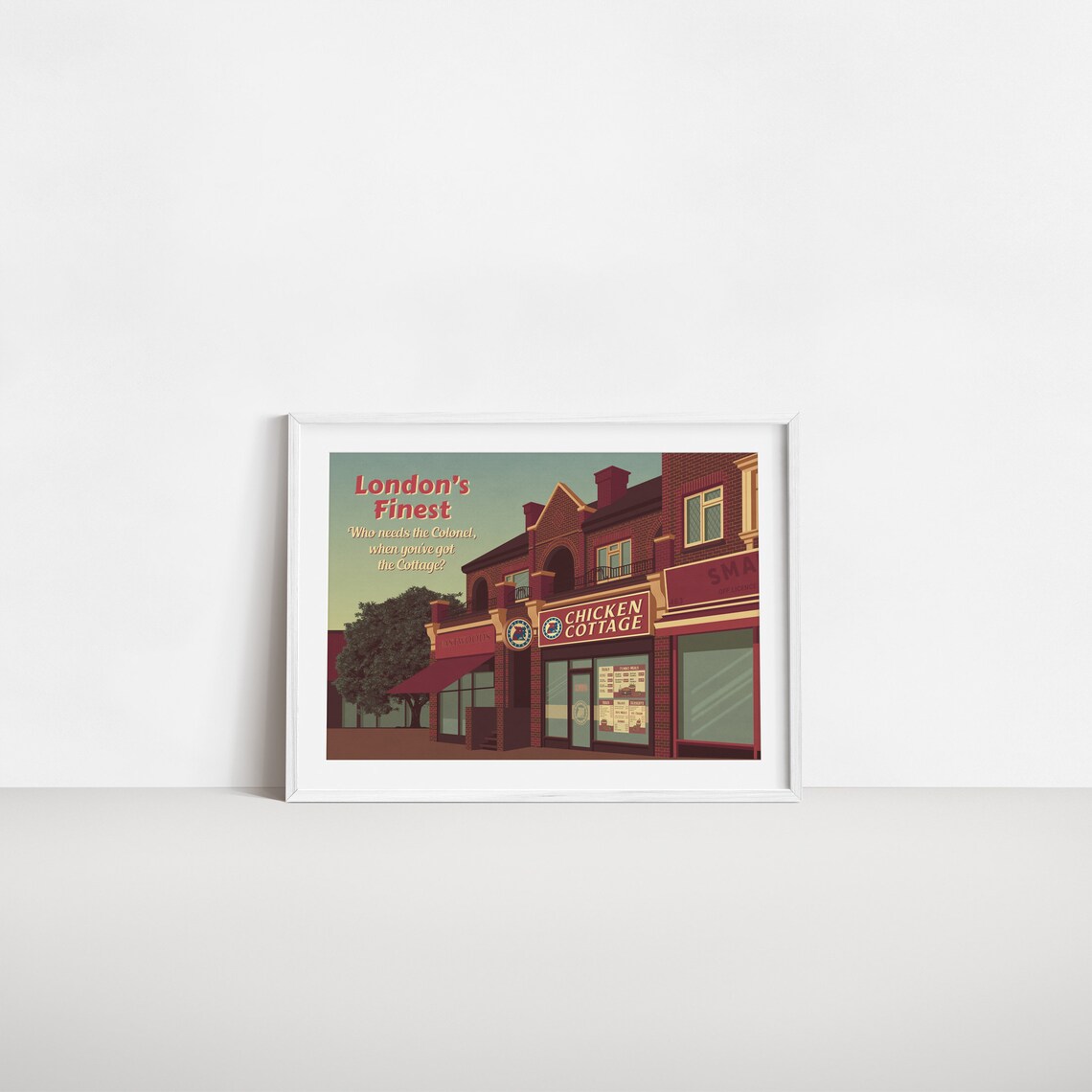 Chicken Cottage Retro Vintage London Travel Poster - Image 2