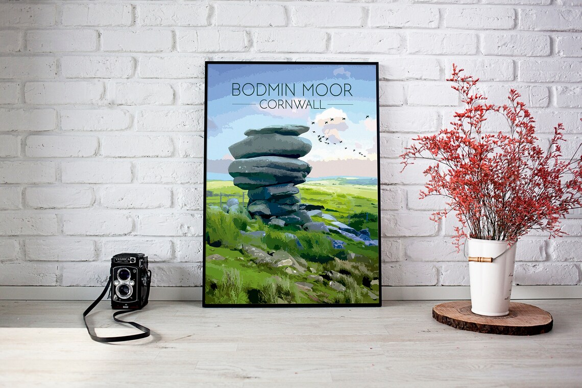 Bodmin Moor Cornwall National Park Travel Poster - Image 3