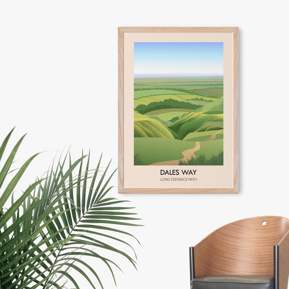 Dales Way Long Distance Path Rolling Green Hills Hiking Trail Travel Poster - Image 3