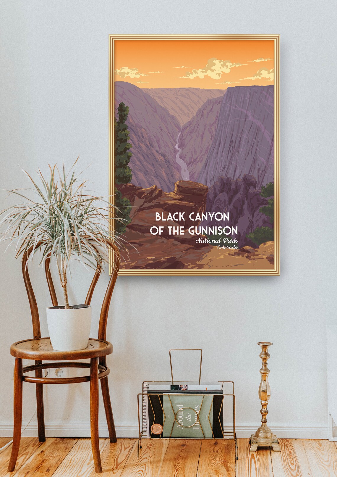 Black Canyon of the Gunnison Deep River Gorge Colorado Poster - Image 2