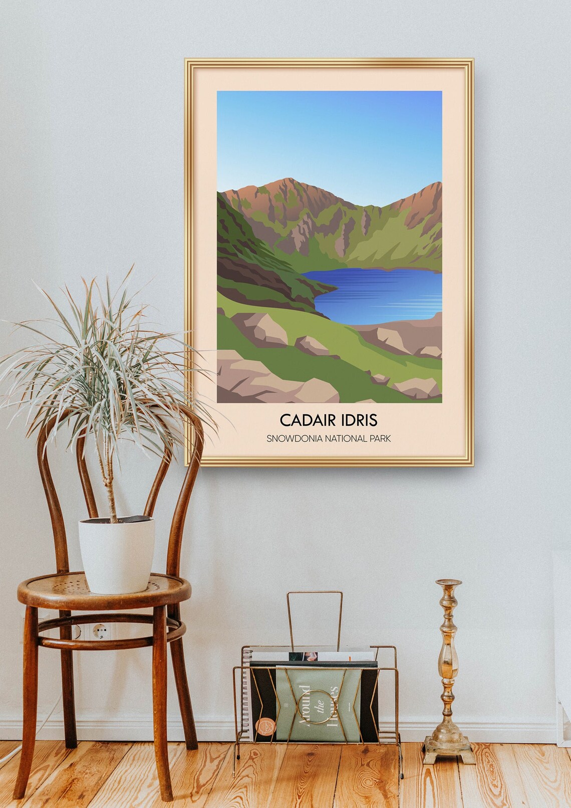 Cadair Idris Snowdonia Travel Poster Wales Travel Print National Park Art Penygader Gwynedd North Wales Framed Print Wall Art Gift - Image 2