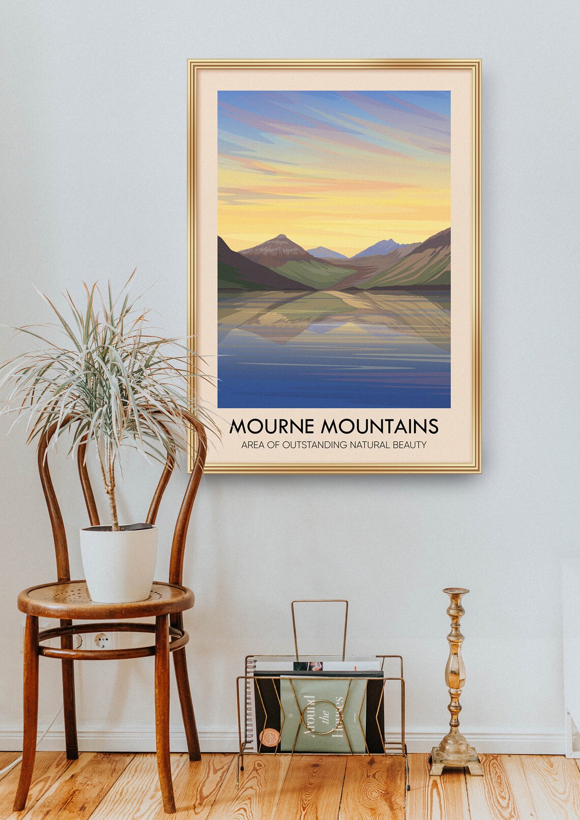 Mourne Mountains AONB Vintage Travel Poster, Northern Ireland - Image 2