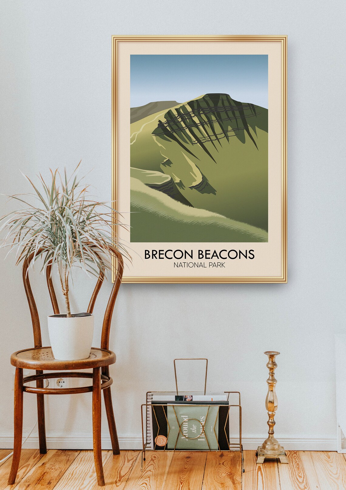 Brecon Beacons National Park Wales Green Ridges Scenic Travel Poster - Image 2