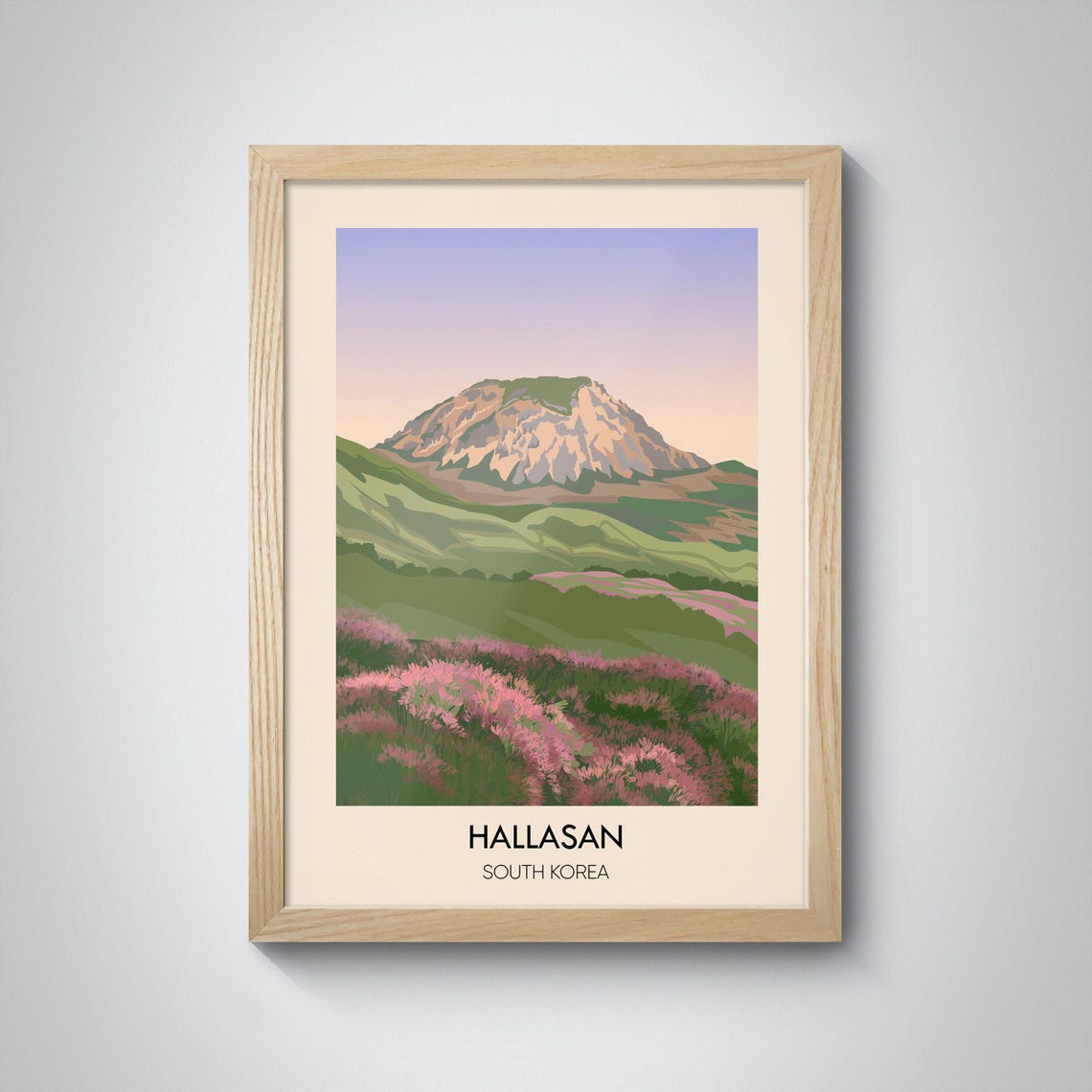 Hallasan South Korea Travel Poster Jeju Island Scenic Wall Art Nature Landscape Print Hiking Adventure Decor Korean Mountain Travel Art - Image 3
