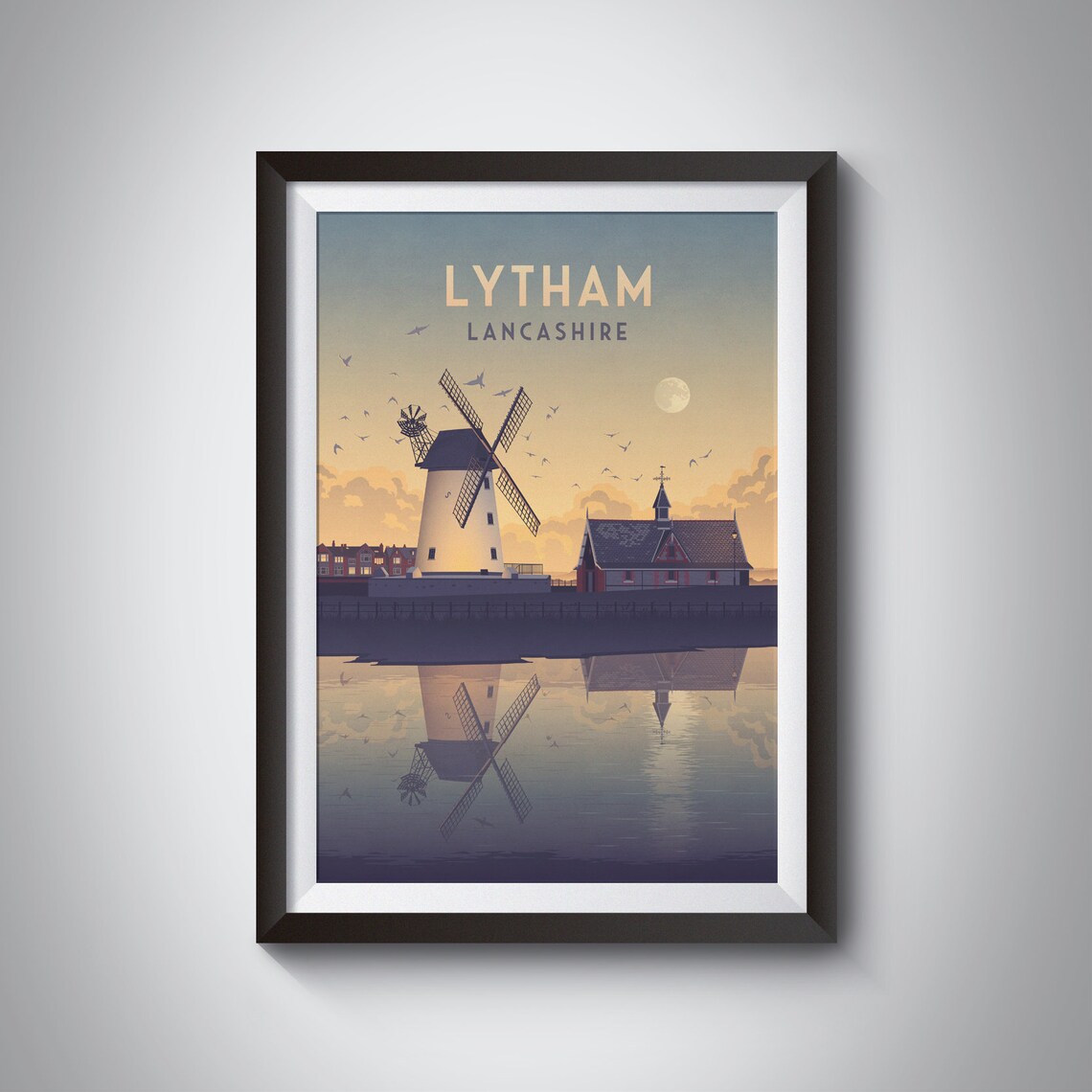 Lytham Vintage Travel Poster, Lancashire Seaside