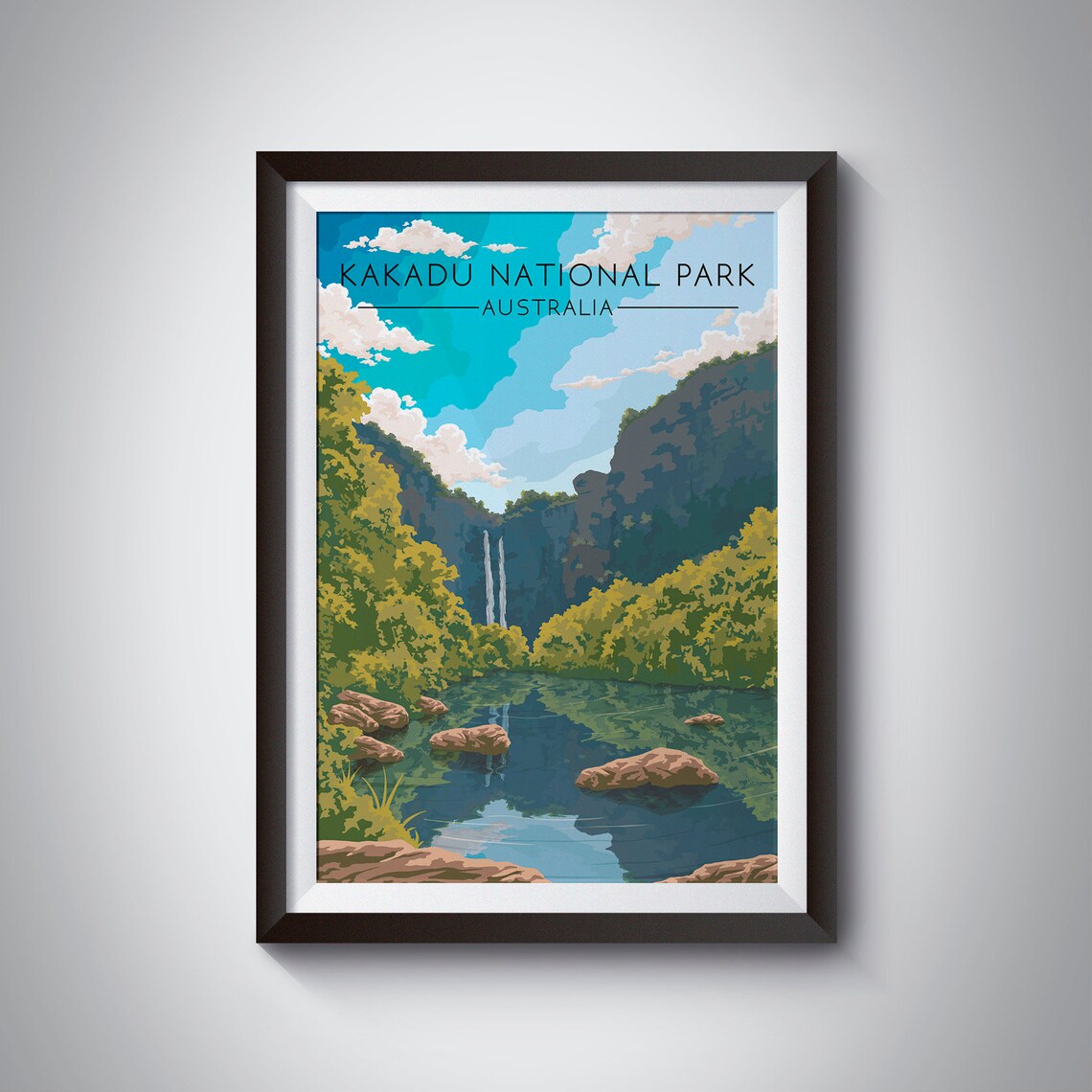 Kakadu National Park Vintage Travel Poster, Australia