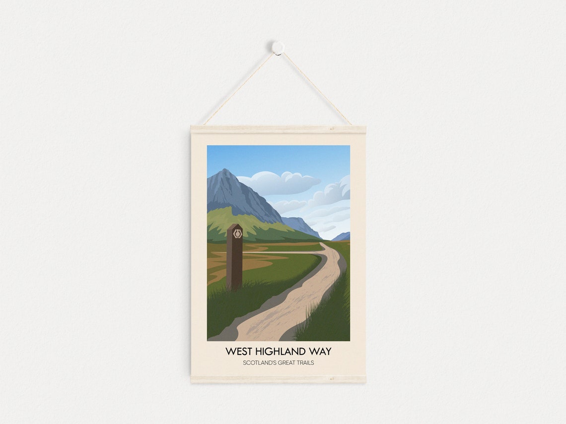 West Highland Way Scotland Great Trails Mountain Path Travel Poster - Image 4