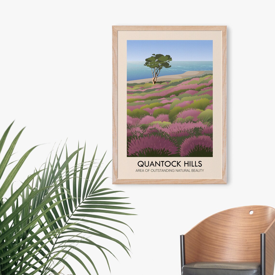 Quantock Hills AONB Vintage Travel Poster, Somerset - Image 3