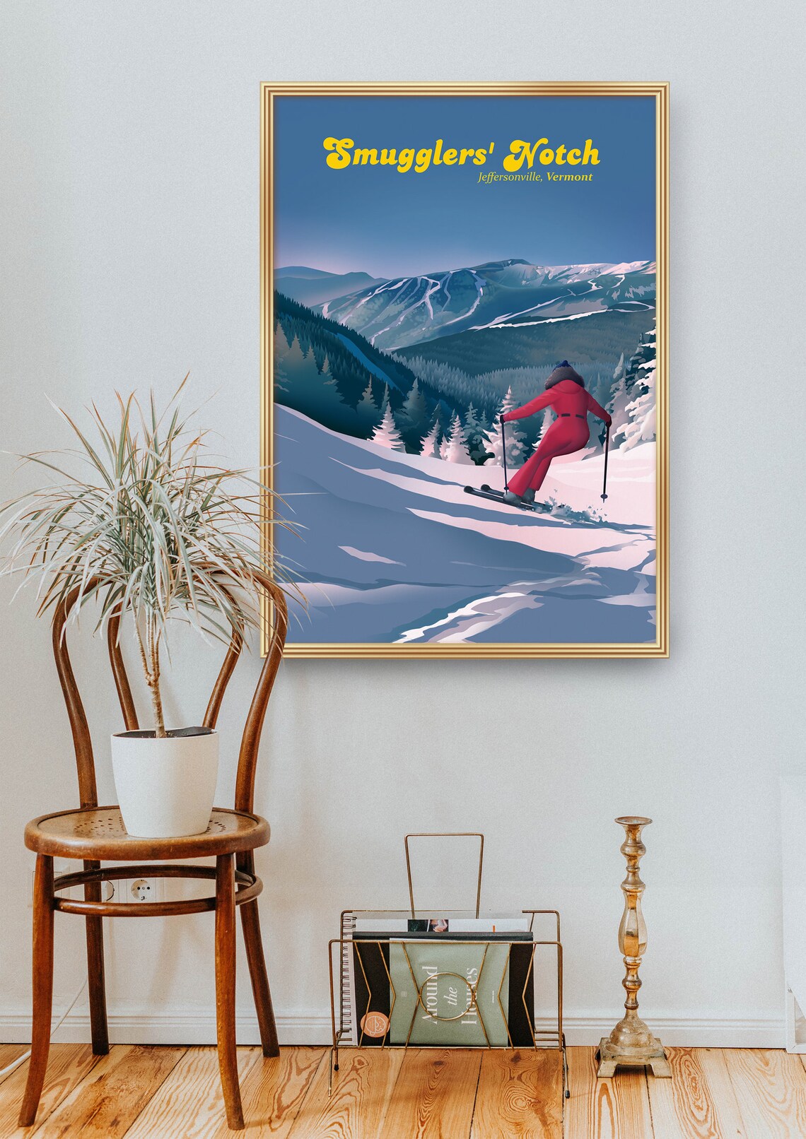 Smugglers Notch Vermont Vintage Travel Poster - Image 2