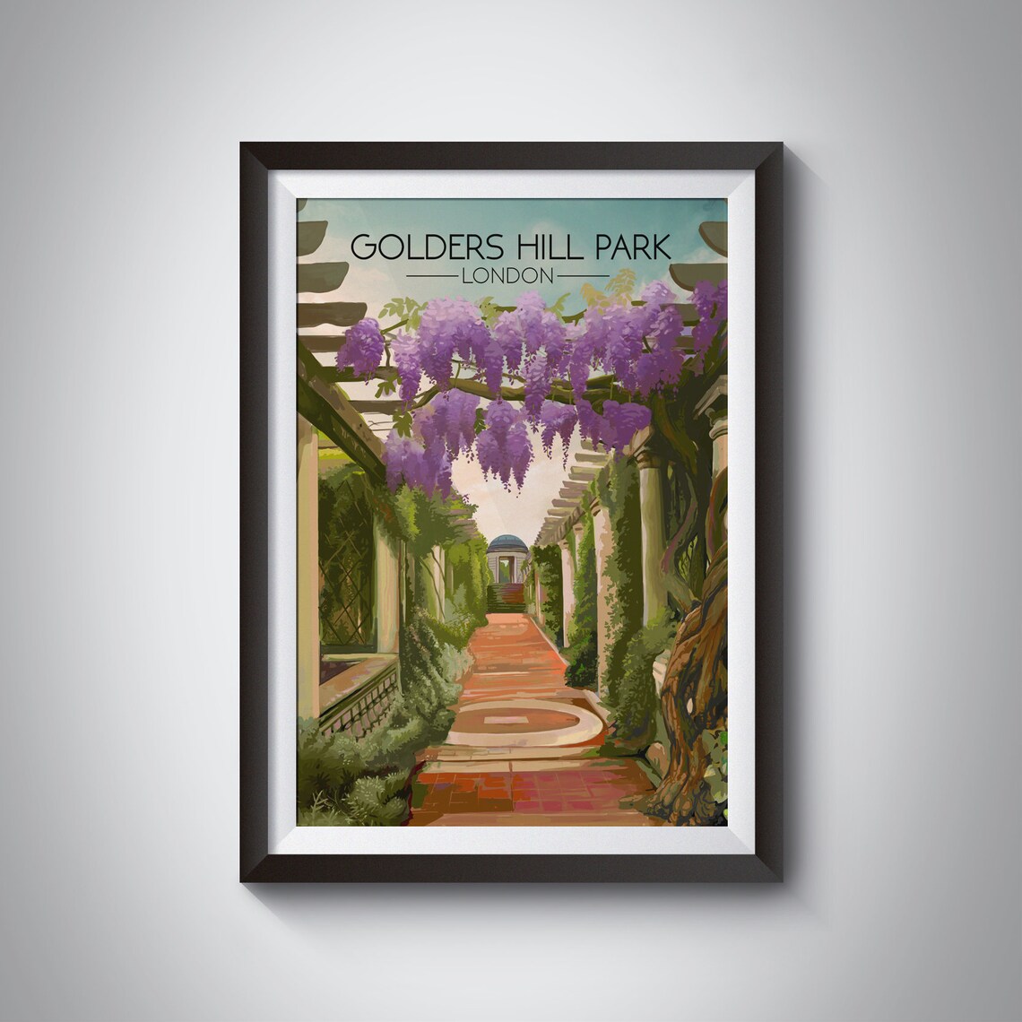 Golders Hill Park London Travel Poster Print