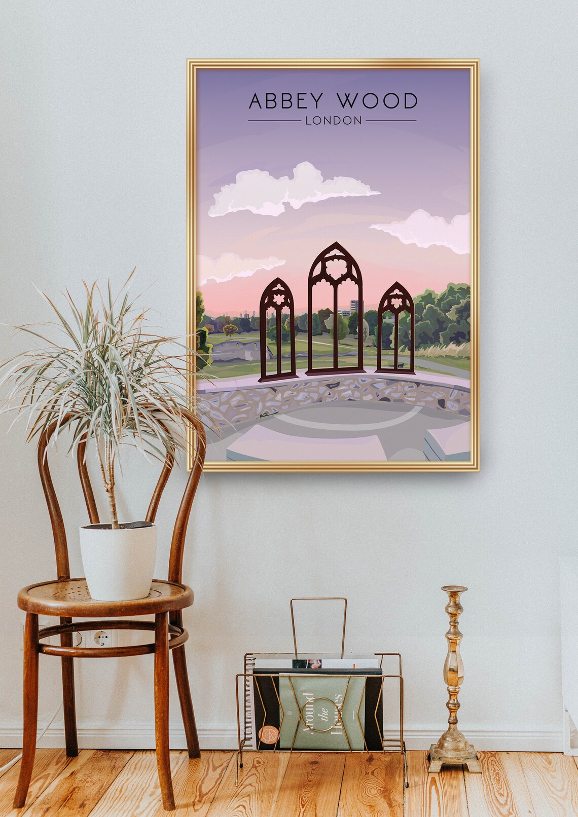 Abbey Wood Vintage Travel Poster, South East London - Image 2