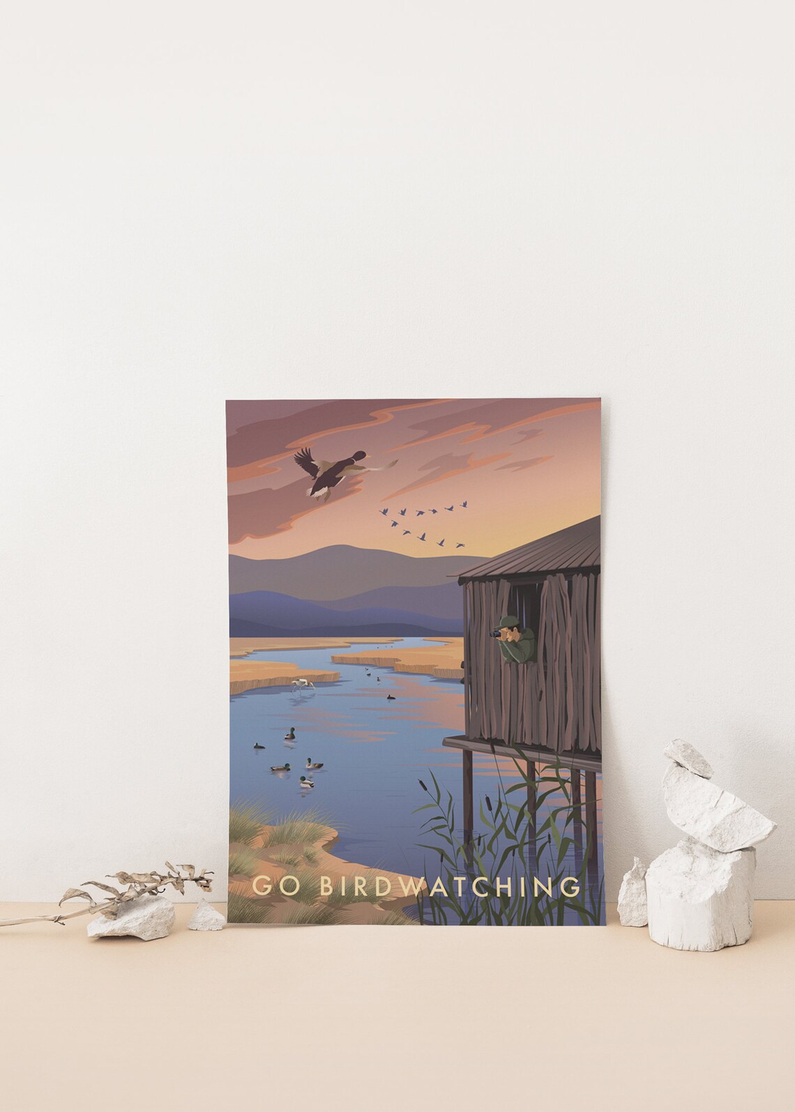 Go Birdwatching Vintage Travel Poster Art Print - Image 4