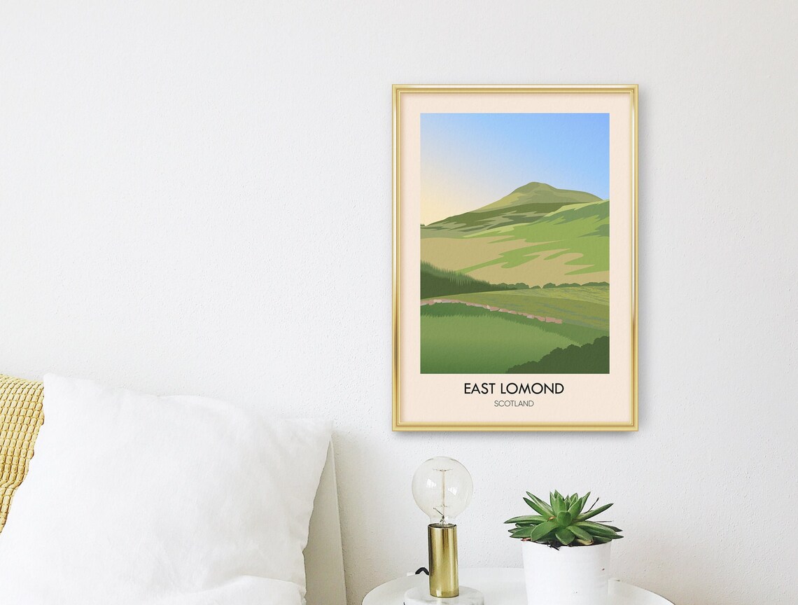 East Lomond Scotland Lomond Hills Fife Golden Evening Light Poster - Image 3