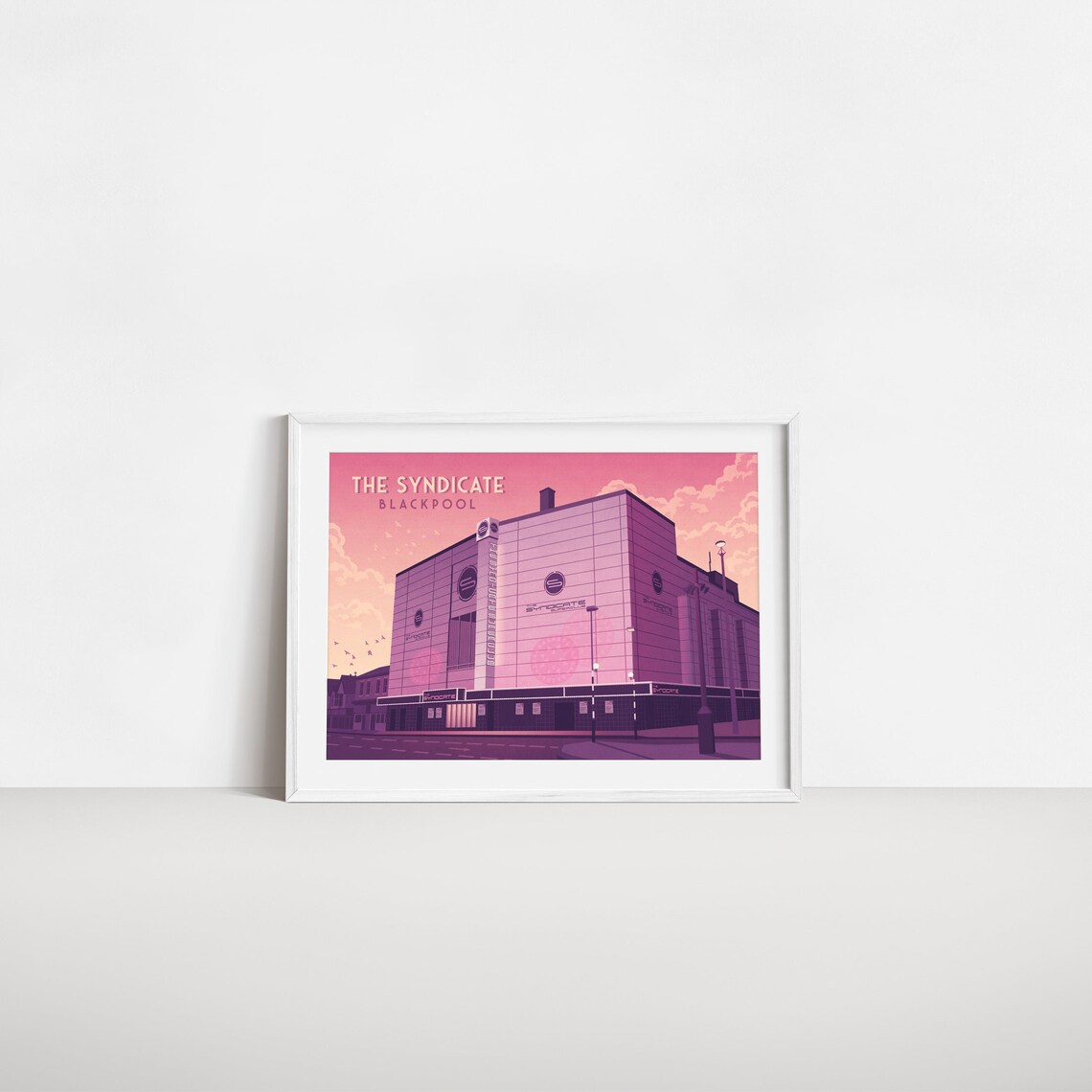 The Syndicate Blackpool Superclub Sunset Retro Venue Travel Poster - Image 2