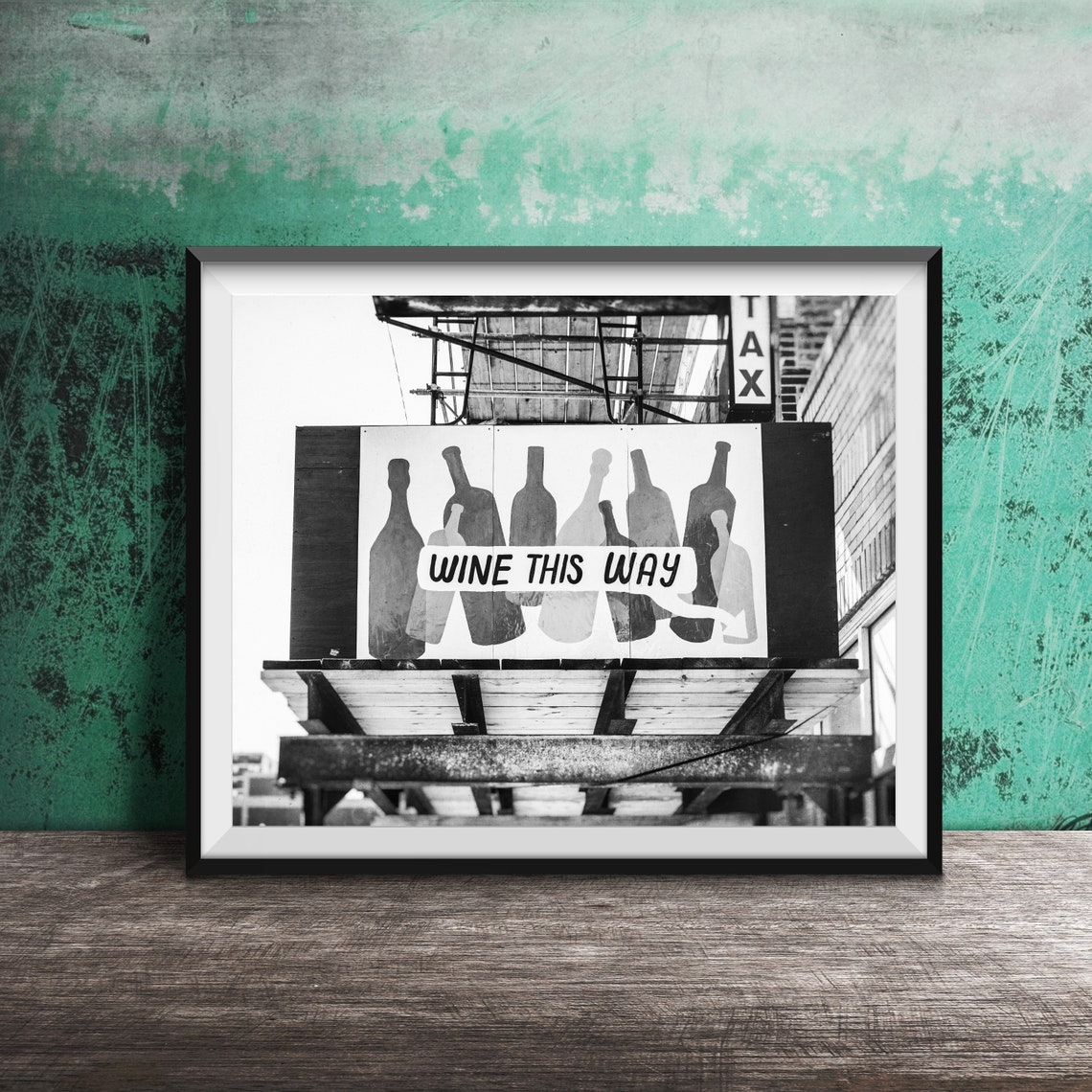 Wine This Way Colorful Wine Bottles Painted Street Mural Bar Poster - Image 2