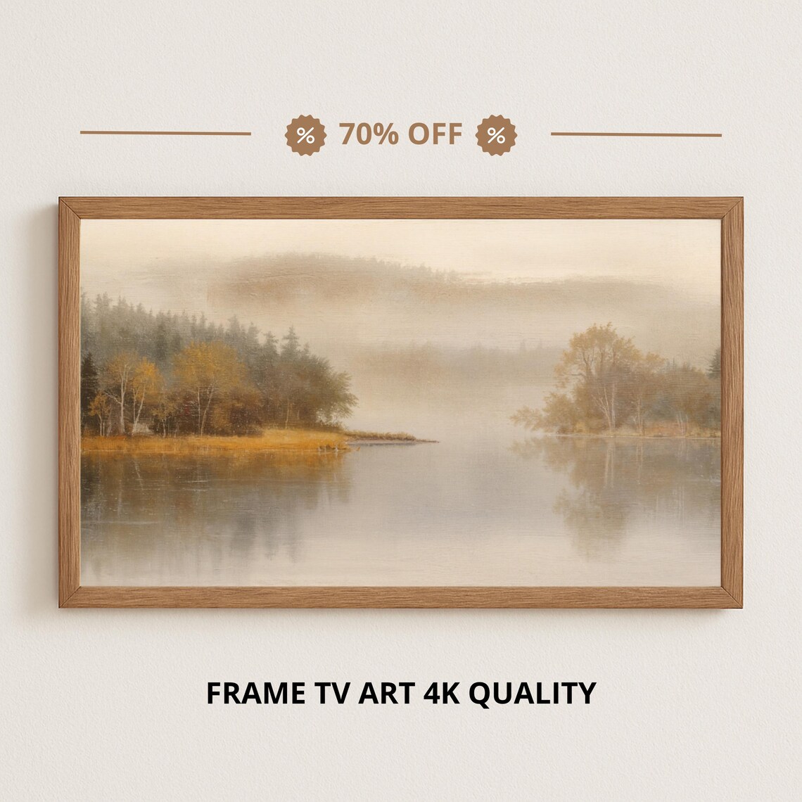 Misty Morning River Impressionist Landscape Art Print
