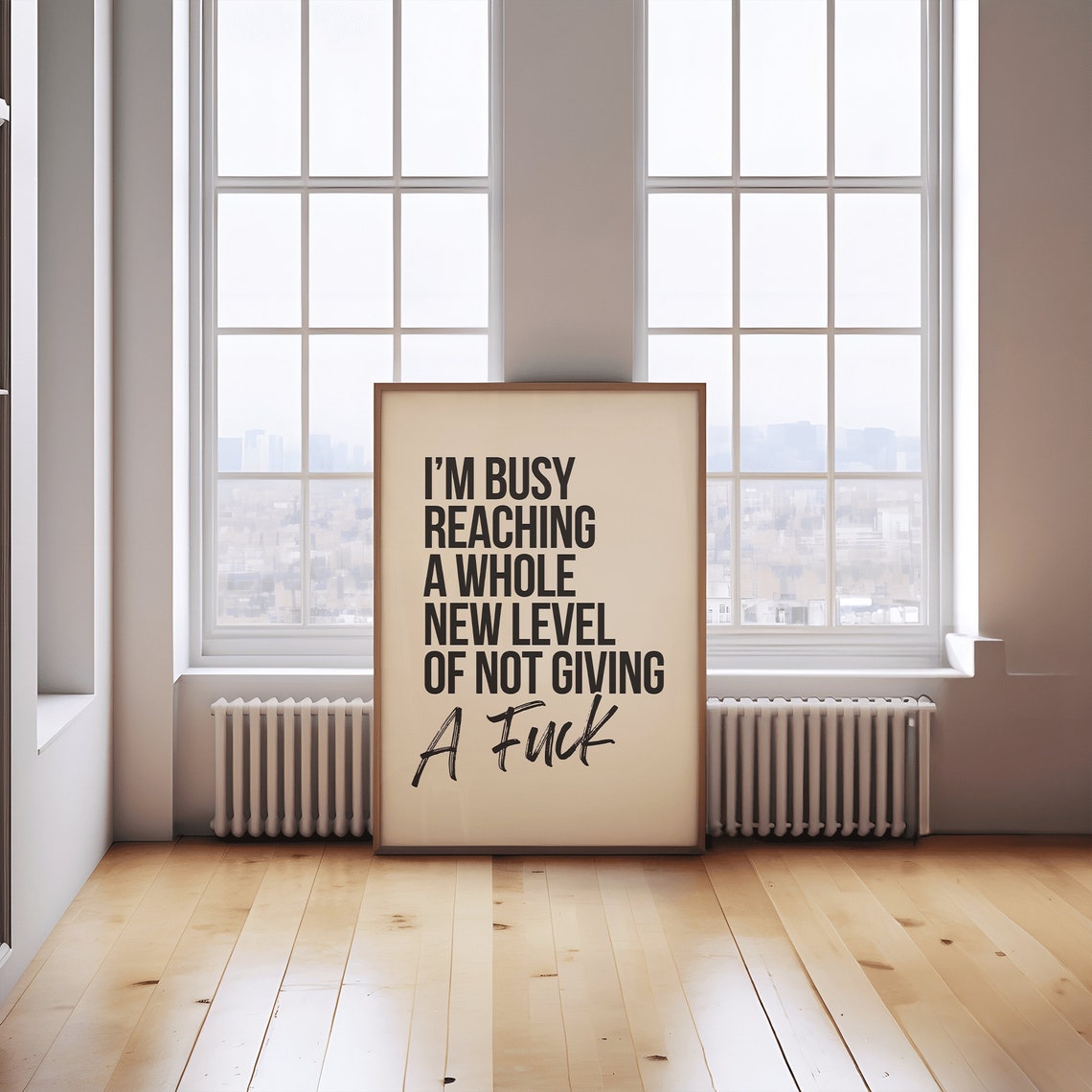 I Am Busy Reaching A Whole New Level Funny Sarcastic Word Poster - Image 2