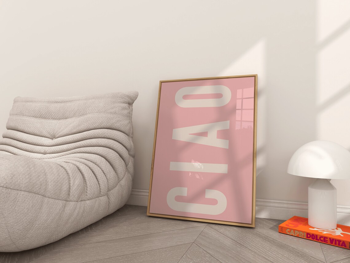 Ciao Italian Quote Poster, La Dolce Vita Maximalist - Image 4