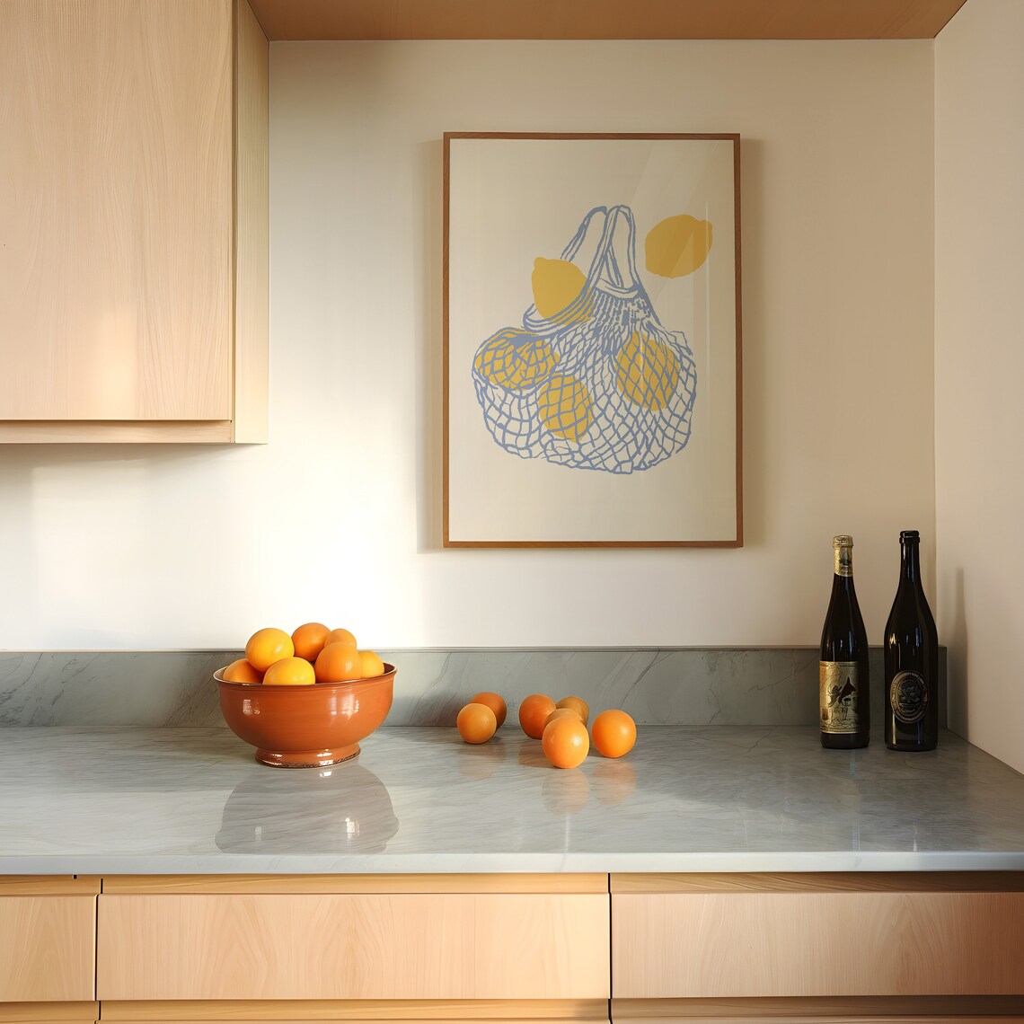 Lemons In Bag Kitchen Ingredient Art Print - Image 2