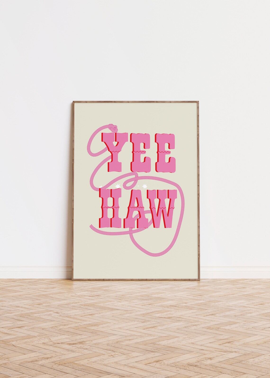 Yeehaw Cowgirl Western Bedroom Art Print