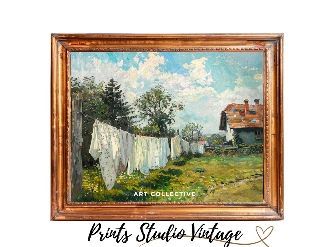 Laundry Art - Farmhouse Laundry Room Garden Scenery - Image 3
