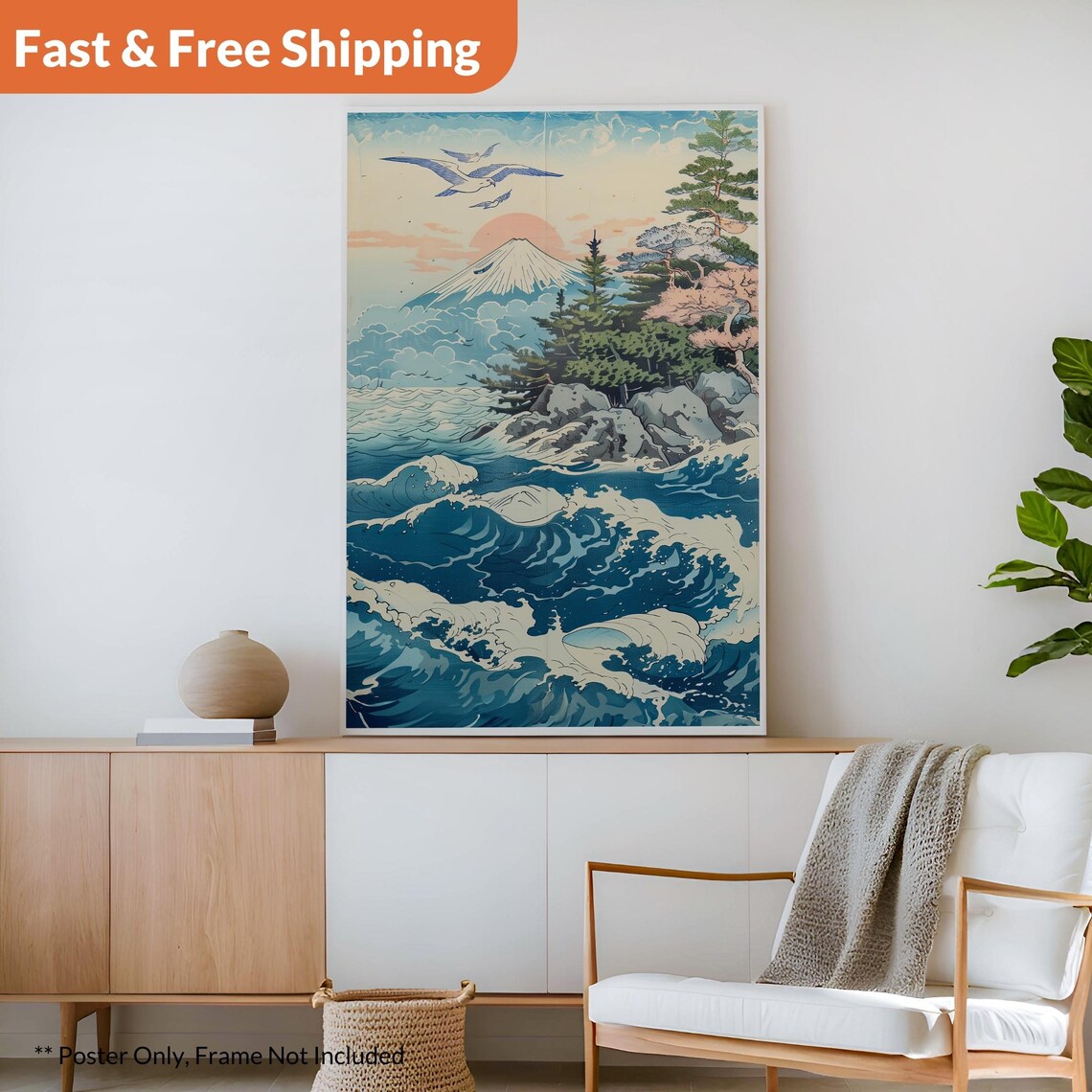 Hokusai Ukiyo-E Japanese Landscape Poster Print - Image 2