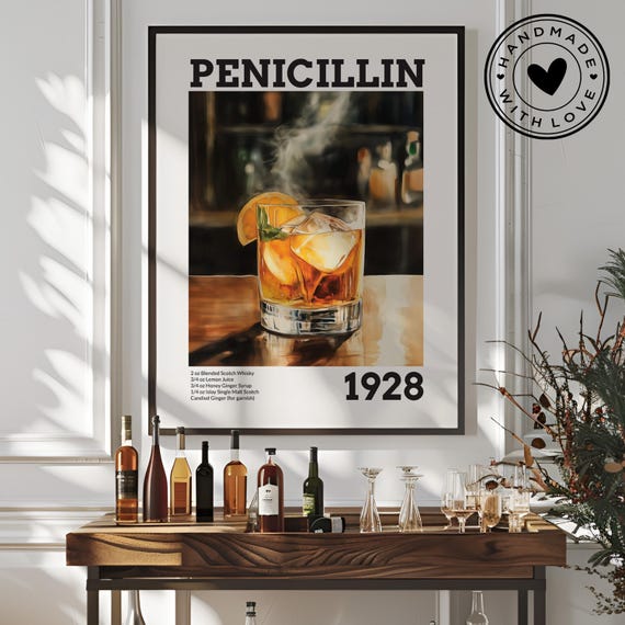 Vintage Penicillin Travel Poster