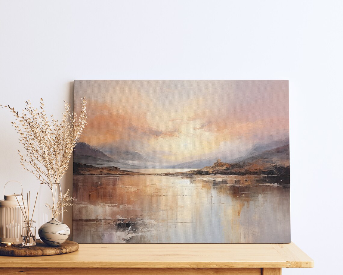 Ethereal Waters Abstract Landscape, Art Print