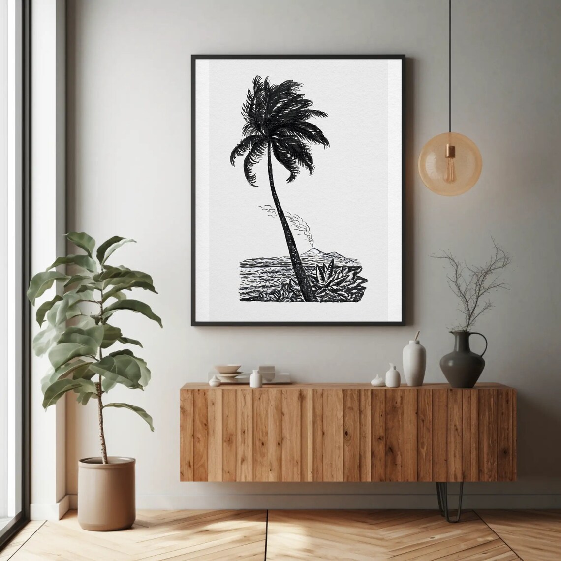 Vintage Palm Tree Art Print, Tropical Island Decor - Image 6